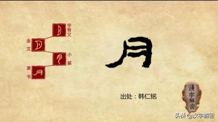 中国汉字的魅力，一个“月”字也能有6种变化，网友：我好像看见“耳朵”了